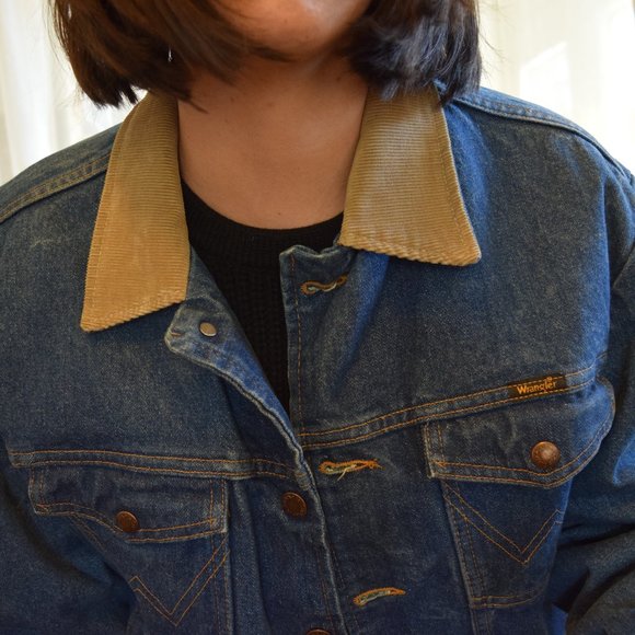 Vintage Wrangler Jacket with Corduroy - Picture 2 of 8
